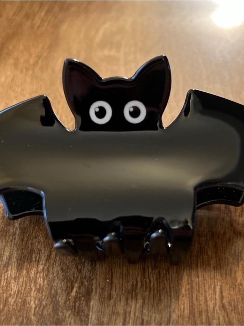 Black Bat Hair Clip with Cute Eyes - Goth Cute Emo